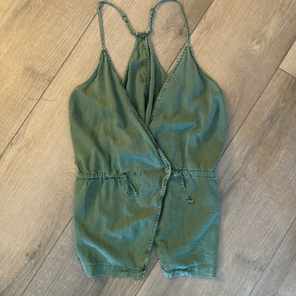 Young Fabulous & Broke Green Wrap Top